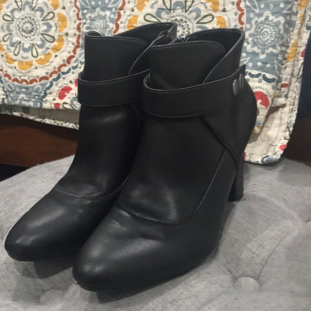 Barely worn black booties